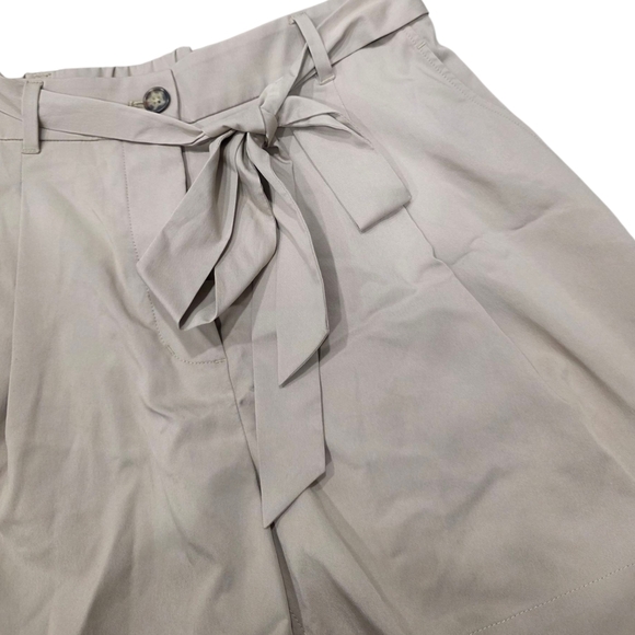 Kit And Ace Sand High Waist Sublime Pleated Tie Shorts 8 - Picture 3 of 5